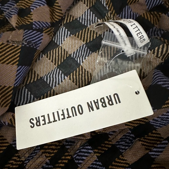 NWT- URBAN OUTFITTERS UO Nancy Short Sleeve Shirt Dress in Plaid - Picture 10 of 15
